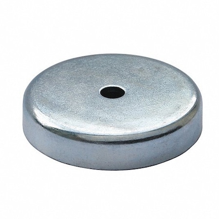 Eclipse Magnetics Nickel plated pot magnet- Ceramic w/ through hole E2135